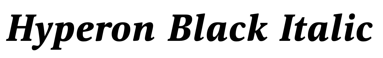 Hyperon Black Italic